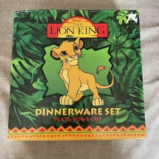 Disney Lion King Vintage 3 piece Dinnerware + Flatware Sets Zak Designs