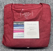 Carole Hochman Pajama Set Womens Tall Large Floral Lace Trim 3 Piece Sleepwear