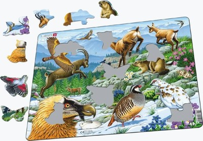 Puzzle - Tiere der Alpen | Spiel | FH12 | 2024 | Larsen | EAN 7023852115909