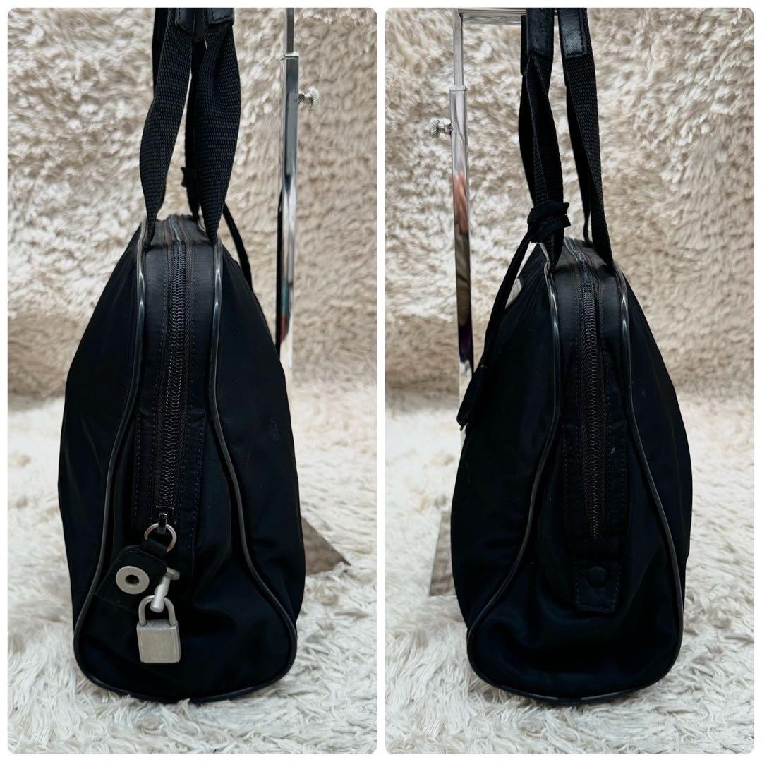 PRADA Nylon Tote Bag Black Triangle Logo Authentic Women's Handbag thumbnail 5