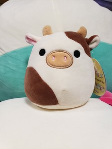 4.5" inch Squishmallow Ronnie the Cow Brown White Easter 2021 Ronnie