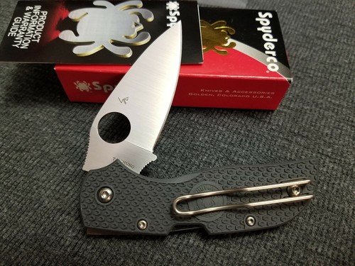 Spyderco Chaparral Lightweight CTS-XHP Satin Plain Blade Gray FRN C152PGY - Picture 4 of 5