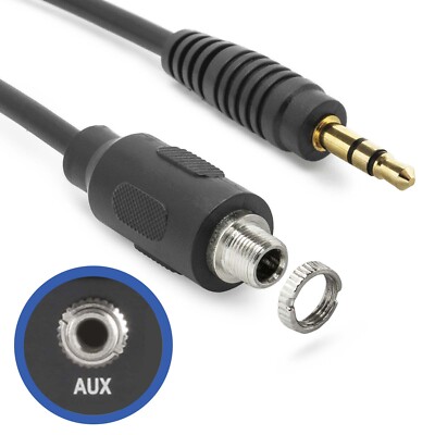 AUX Verlängerung Kabel Adapter KFZ 30cm 3,5mm Klinken Stecker Buchse Kupplung 