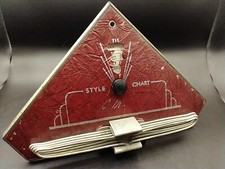 Vintage 1937 Art Deco NU-DELL Tie Rack Style Chart USA Men's Decor Wall Hanger