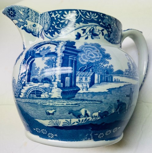 Spode England 24oz Pitcher “Italian” C1816 Blue Italian, Spode’s ItalianAntique - Picture 2 of 8
