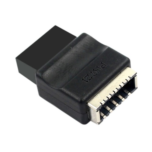 Carte Mère USB2.0 9 Broches Mâle vers Type-E Femelle Adaptateur Mâle vers Femelle - Photo 3/12