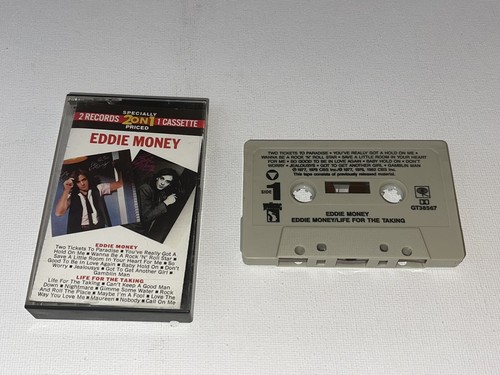 Eddie Money/Life For The Taking Rare 2 Albums On 1 Cassette Tape RARE Tested - Picture 2 of 3