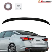 For 2019-2025 Nissan Altima JDM V Style Painted Glossy Black Trunk Lid Spoiler