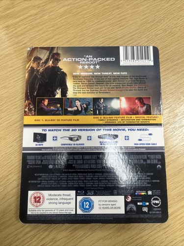 New & Sealed UK Edition Steelbook Terminator Genisys Blu-ray 3D - Picture 2 of 2