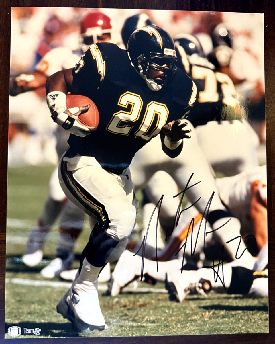 NATRONE MEANS NAVY BLUE JERSEY SAN DIEGO CHARGERS 8 X 10 COLOR