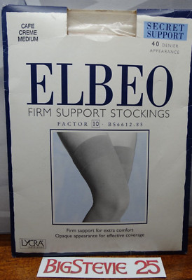 Elbeo Firm Support Stockings  Cafe Creme  40 Denier  Size Medium  FREE P&P