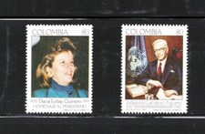 R9215 Colombie 1992 Journaliste & Diplomate 2V. MNH