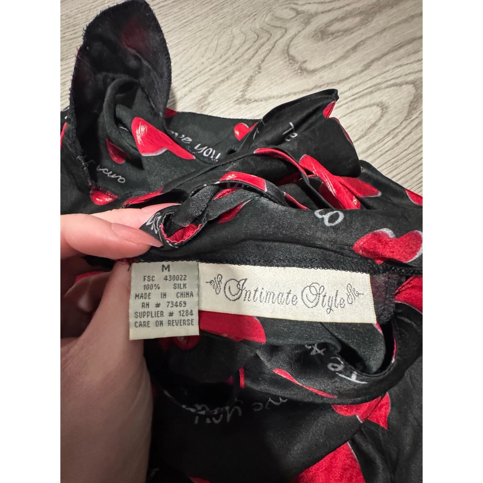 VALENTINO Mini Abito Vintage Stile Intimo Slip Dress Stampa Cuori Lingerie Nero Medium