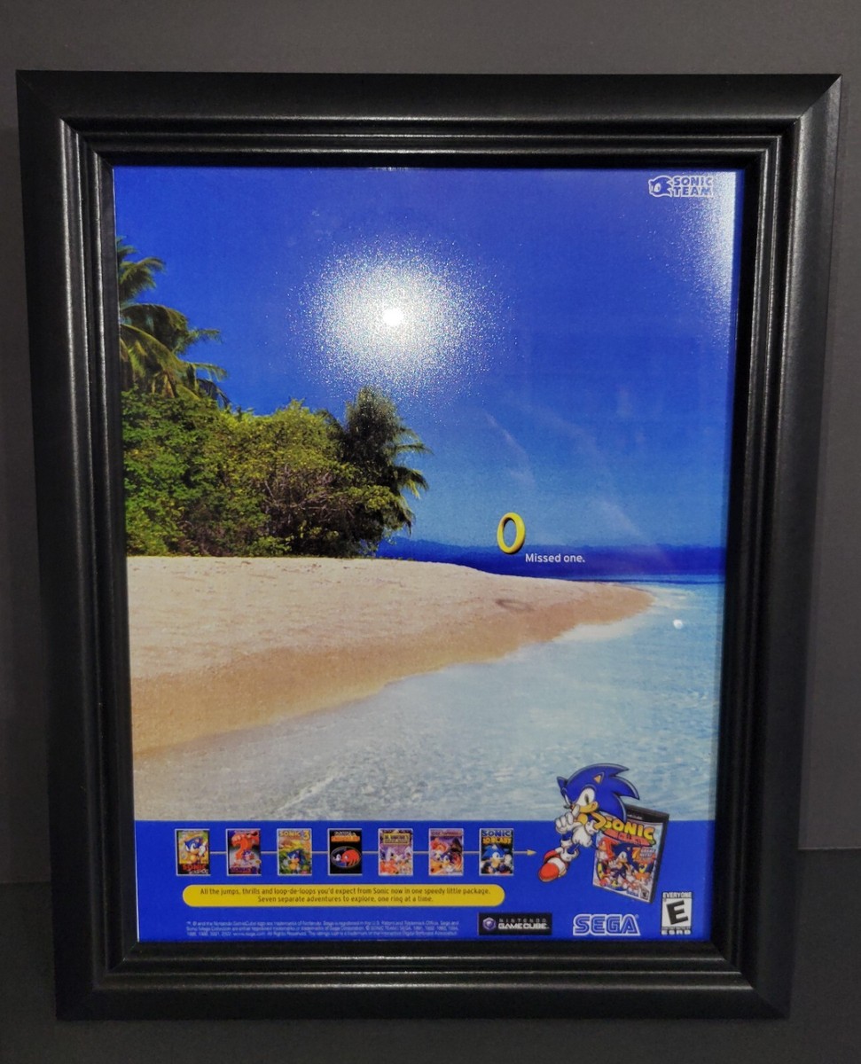 nintendo gamecube sony まとめジャンク FRAMED - Sonic Mega Collection Nintendo GameCube 2002 Game Art