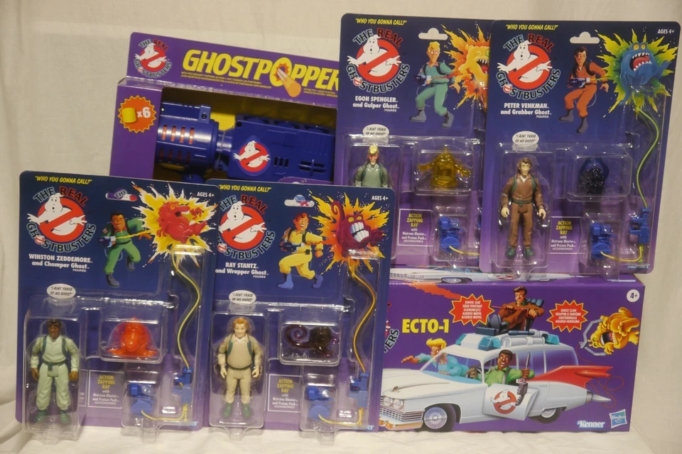 2020 Kenner The Real Ghostbusters Set Of 8 Walmart Exclusive Ecto-1 & Popper New - Image 3 of 4