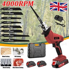 21V Reciprocating Saw Cordless Hand Saw Electric Wood Metal Cutter+2 batteries