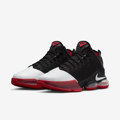  NEW Lebron XIX Low Men's Size 9.5 Black/White-University Red DH1270-001 