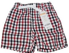 9R NWT 6-12M Boys 2016 GYMBOREE Woven Patriotic Checker Shorts w/Elastic Waist