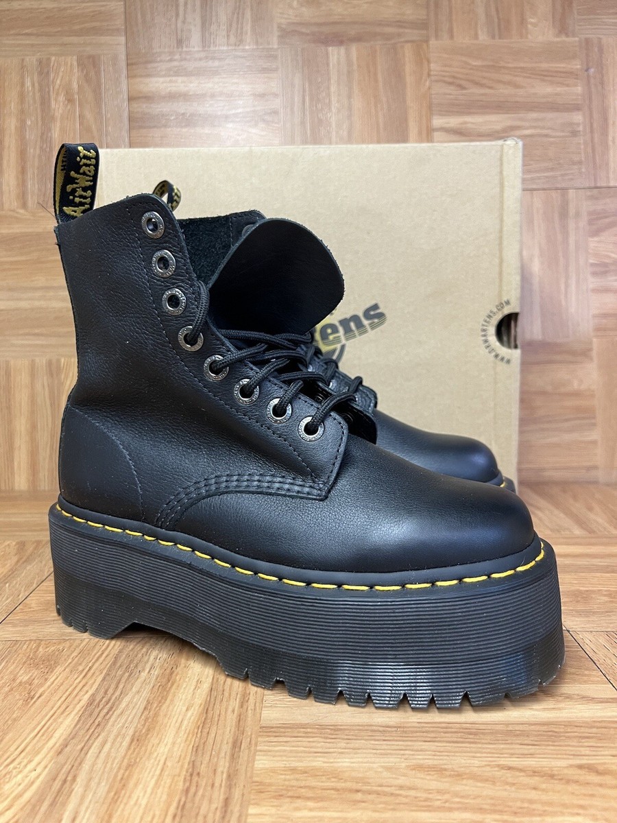 Dr. Martens 厚底　UK5 RARE Sz 7 - Dr. Martens Pascal MAX PISA Black Leather Platform