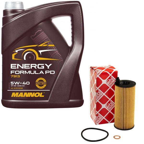 MotoröL Set 5W-40 5 Liter + ÖLfilter 101324 FüR BMW 1Er 120D 3Er 5Er 520D X3 X5-image