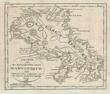 Carte de Martinique Franz Pluth 1822