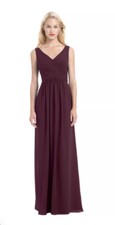 Bill Levkoff 1162 Wine Burgundy Regency Chiffon A-line Dress Bridesmaid 14