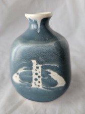 Scottish Aviemore studio pottery vase, circa 1970’s, retro funky design (d)