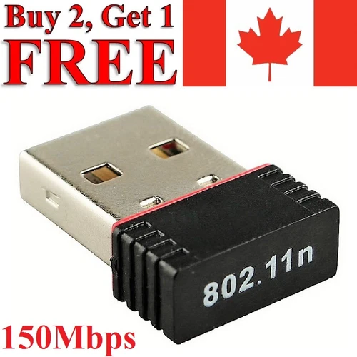 Wireless USB WiFi Adapter Mini Network Dongle 150Mbps Windows MAC Linux 802.11n