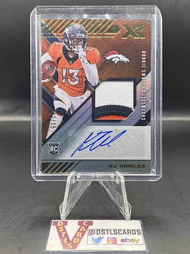 2020 Panini Xr - KJ HAMLER ROOKIE PATCH AUTO RPA /25 #RSA-KJ Denver Broncos