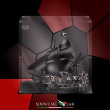 TECA IN PLEXIGLASS ACRILICO-SHOWCASE-TECA LEGO 4184-PIRATI DEI CARAIBI-PERLA NER