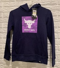 Boy's Youth Under Armour UA Project Rock Dwayne Johnson Loose Fit Hoodie Medium
