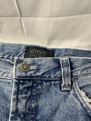 Versace Couture Jeans 36 Vintage, Light Blue, straight leg (Flaws