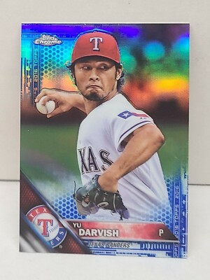 YU DARVISH 2016 Topps Chrome #20 BLUE REFRACTOR /150 ~ RANGERS PADRES CUBS