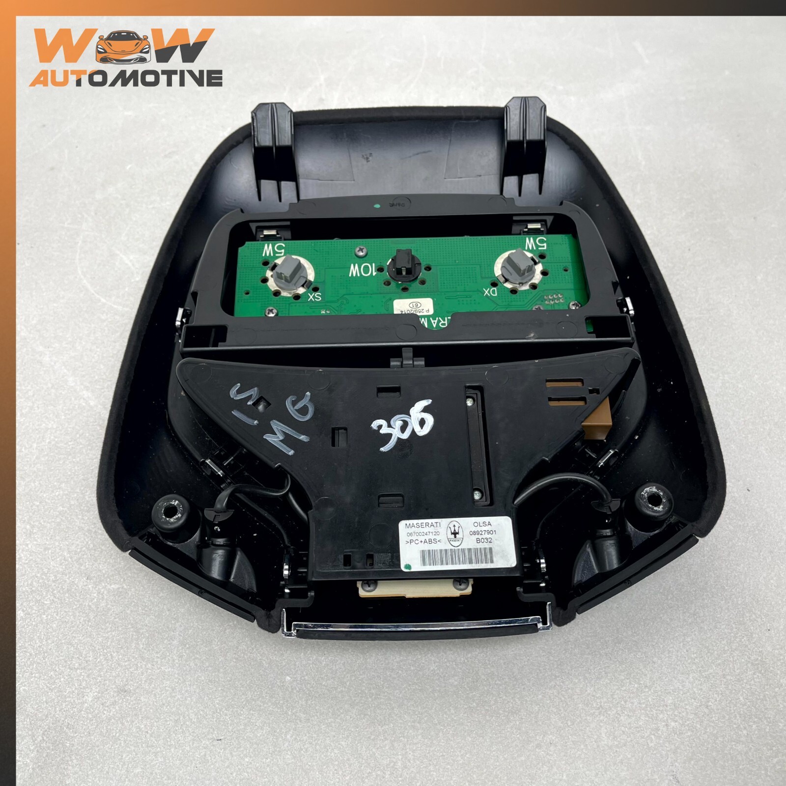 14-17 MASERATI GHIBLI OVERHEAD DOME LIGHT & SUNROOF CONTROL SWITCH BLACK OEM