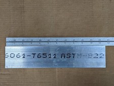 6061 Aluminum Flat Bar, 1/2" x 2" x 12" long, Solid Stock, Plate, Machining
