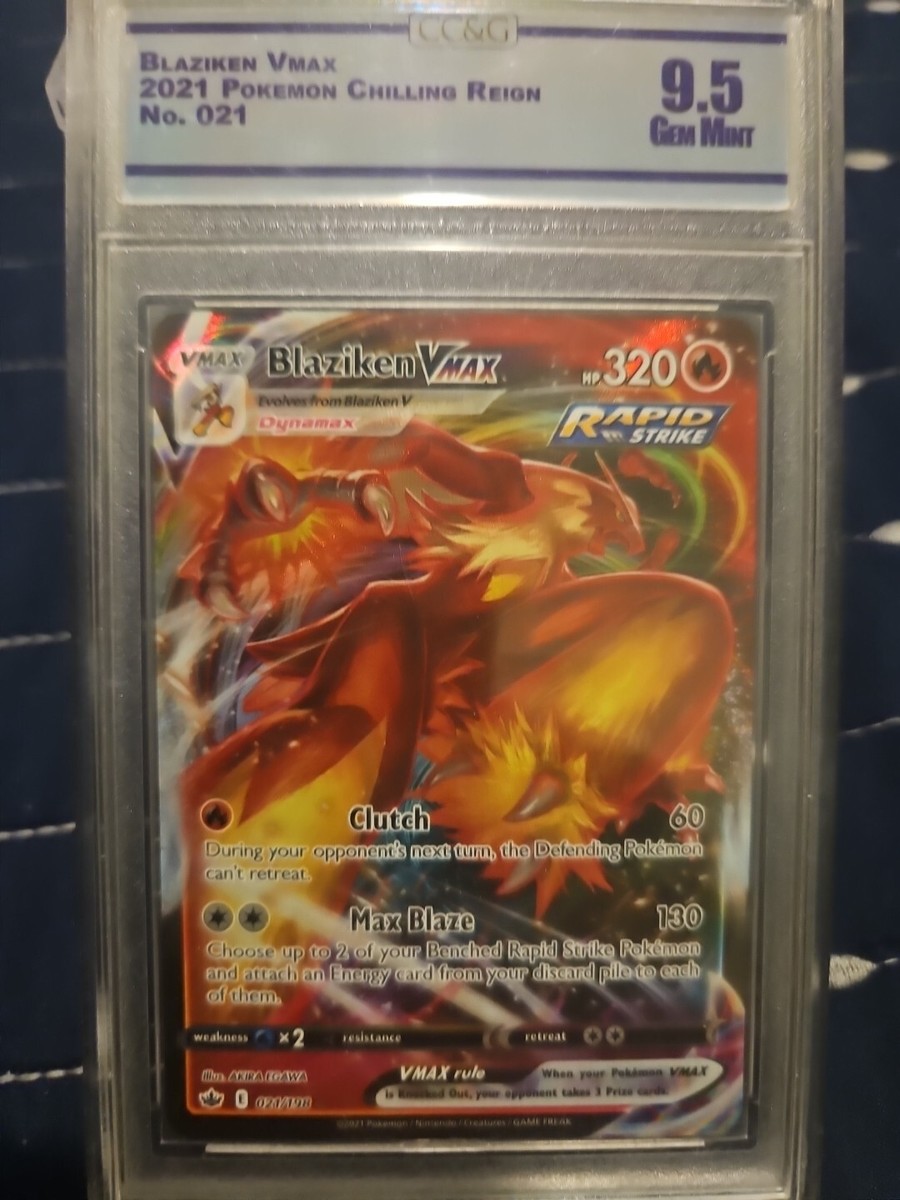 Blaziken VMAX & V Pokemon Card Lot - Chilling Reign 020/198 & 021/198 Ultra Rare Holo Cards - View #8