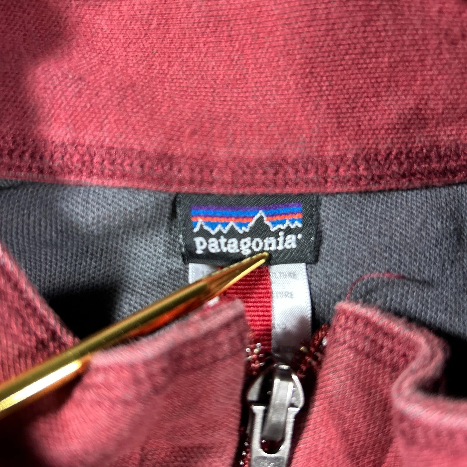patagonia full zip mock neck organic cotton jacket