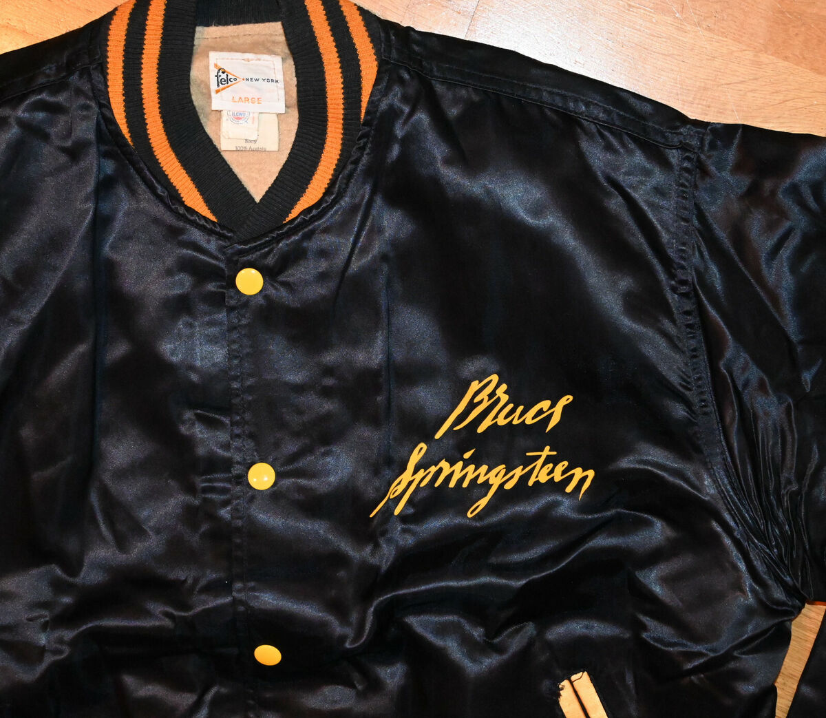1970's BRUCE SPRINGSTEEN* vtg Rare! concert satin bomber 1970's BRUCE SPRINGSTEEN* vtg Rare! concert satin bomber