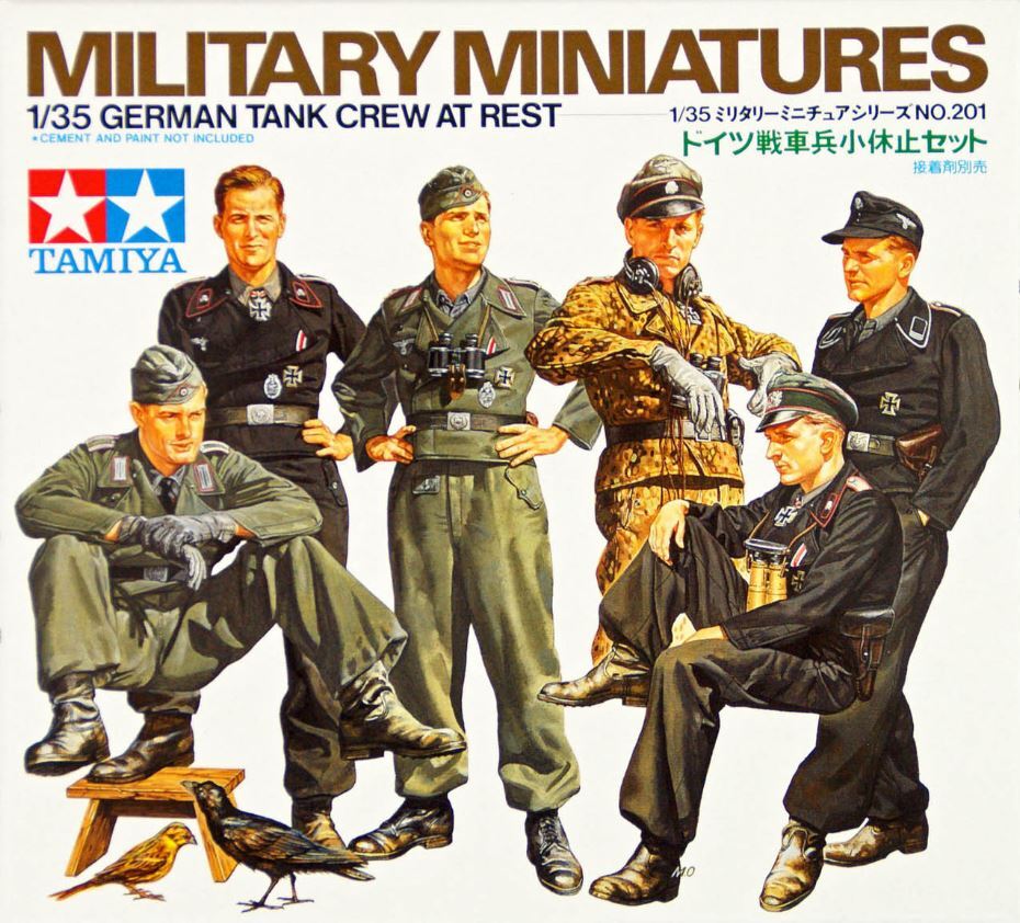Tamiya 35201 WWII German Tank Crew at Rest 1/35 Scale Plastic Model Figures