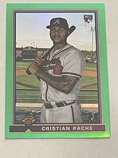 Cristian Pache 2021 Bowman 1991 Bowman 30th Green Refractor /99 #91B-CP Rookie