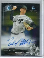 Kade McClure 2017 Bowman Chrome Refractor Autograph Rookie