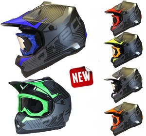 dirt bike helmet and goggles