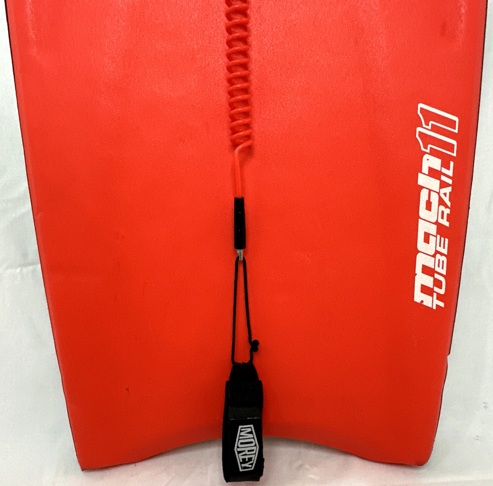 Morey Mach 11Tube Rail Red & Faux Wood Grain Body Boogie Board size 42"× 21"