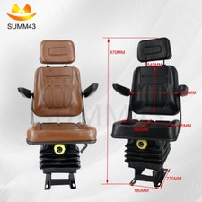 Universal Tractor Seat fit Dumper Forklift Mower Digger Armrest Suspension Base