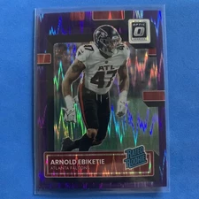 2022 Donruss Optic Arnold Ebiketie Purple Shock Rookie #261 Atlanta Falcons RC