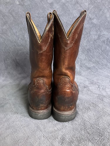 Twisted X Western Work Boots Men 11.5 D Soft Round Toe Leather Saddle Vamp ISSUE - Picture 8 of 18