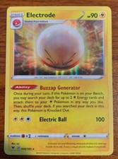 2020 Pokemon Sword & Shield Foil #46/185 Electrode Used Free Shipping
