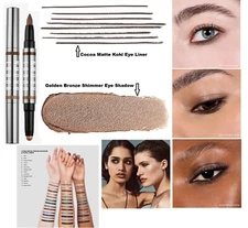Bobbi Brown Golden Bronze Long Wear Cream Shadow & Cocoa Kohl Liner NIB