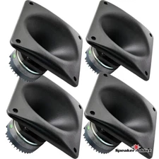 4-PACK Compression Driver Horn Tweeter Elliptical 7x7 waveguide 1.3" 8ohm Ti dia