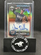2024 Topps Chrome Rookie Autographs Refractors Amos Willingham /499 Nationals